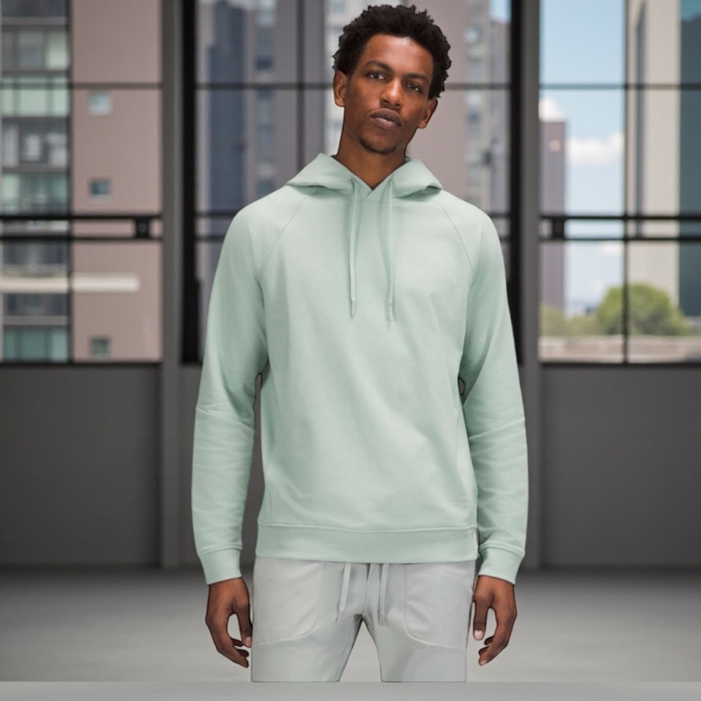 Lululemon City Sweat Pullover Hoodie in Silver Blue Sz XXL